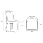 Manhattan Comfort Hillman Modern 6-Piece Dining Chair Set in Blue