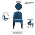 Manhattan Comfort Hillman Modern 6-Piece Dining Chair Set in Blue