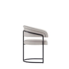 Manhattan Comfort Augusta Modern Vegan Leather Metal Dining Chair in Light Gray - Set of 4