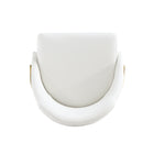 Manhattan Comfort Gracie Modern Vegan Leather Metal Dining Chair in White and Gold - Set of 4