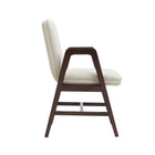 Manhattan Comfort Stella Modern Velvet Wood Armchair in Cream - Set of 4