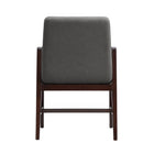 Manhattan Comfort Stella Modern Velvet Wood Armchair in Graphite - Set of 4
