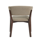 Manhattan Comfort Blake Modern Faux Mohair Wood Armchair in Linen - Set of 4