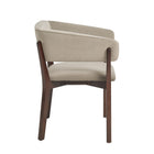 Manhattan Comfort Blake Modern Faux Mohair Wood Armchair in Natural - Set of 4