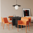 Manhattan Comfort Paris Modern 6-Piece Dining Chair Set in Coral