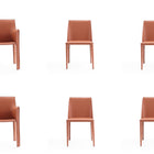 Manhattan Comfort Paris Modern 6-Piece Dining Chair Set in Clay