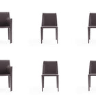 Manhattan Comfort Paris Modern 6-Piece Dining Chair Set in Gray