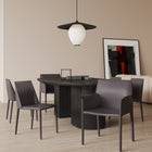 Manhattan Comfort Paris Modern 6-Piece Dining Chair Set in Gray