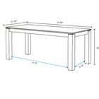 Manhattan Comfort Carrington and Rockaway Modern Industry Chic 5-Piece Dining Set in Midnight Blue and Natural