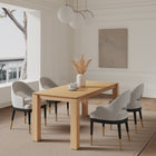 Manhattan Comfort Carrington and Rockaway Modern Industry Chic 5-Piece Dining Set in Light Gray and Natural