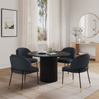 Manhattan Comfort Flor and Hathaway Modern Industry Chic 5-Piece Dining Set in Black