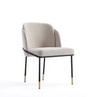Manhattan Comfort Flor and Hathaway Modern Industry Chic 5-Piece Dining Set in Wheat and Black