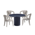 Manhattan Comfort Hathaway and Palmer Modern Industry Chic 5-Piece Dining Set in Gold Dust and Black
