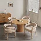 Manhattan Comfort Aspen and Hathaway Modern Industry Chic 5-Piece Dining Set in Silver Lining and Natural