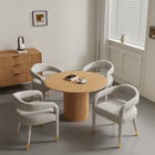 Manhattan Comfort Aspen and Hathaway Modern Industry Chic 5-Piece Dining Set in Gold Dust and Natural