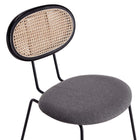 Manhattan Comfort Hathaway and Jardin Modern Industry Chic 5-Piece Dining Set in Black and Gray