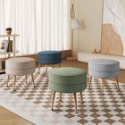 Manhattan Comfort Bailey Mid-Century Modern 1-Piece Accent Ottoman in Blue, Gray, Wheat and Sage Green - 4-OT003-GD