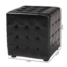 Baxton Studio Siskal Black Modern Cube Ottoman (Set of 2)