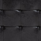Baxton Studio Siskal Dark Brown Modern Cube Ottoman (Set of 2)