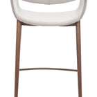 Zuo Limay Barstool Beige & Walnut
