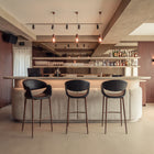 Zuo Limay Barstool Black & Walnut