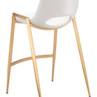 Zuo Desi Counter Stool (Set of 2) White & Gold