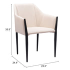 Zuo Andover Dining Chair (Set of 2) Beige