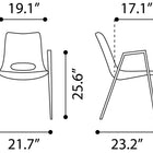 Zuo Desi Dining Chair (Set of 2) Brown & Walnut