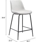 Zuo Byron Counter Stool White