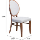 Zuo Regents Dining Chair (Set of 2) Walnut & Light Gray