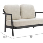 Zuo Rein Loveseat Beige