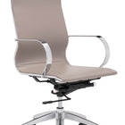 Zuo Glider High Back Office Chair Taupe