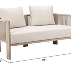 Zuo Sunlit Springs Sofa Gray