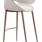 Zuo Limay Barstool Beige & Walnut