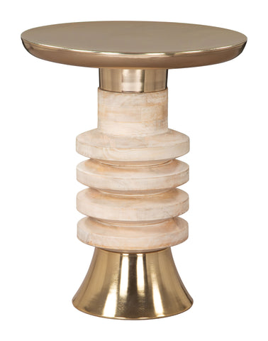 Zuo Ringar Side Table Gold & Natural