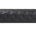 Baxton Studio Stella Crystal Tufted Black Leather Modern Bench