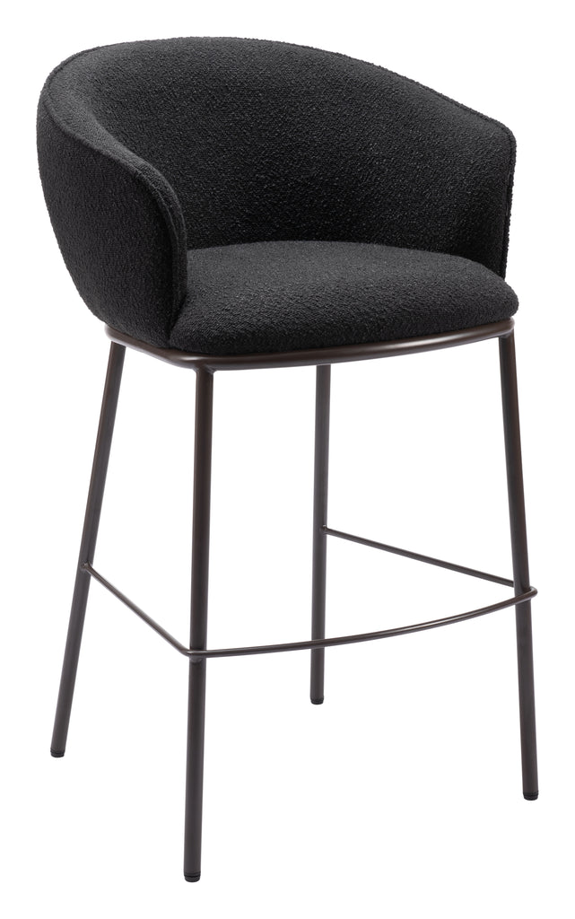 Zuo Essen Barstool Black & Bronze