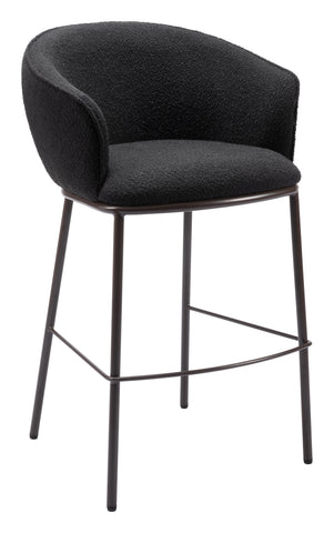 Zuo Essen Barstool Black & Bronze