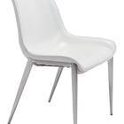 Zuo Magnus Dining Chair (Set of 2) White & Silver