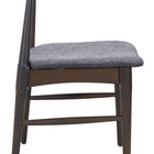 Zuo Tuzka Dining Chair (Set of 2) Gray & Espresso