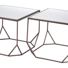 Zuo Arzon Coffee Table Set (2-Piece) Bronze