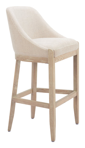 Zuo Calmo Barstool Beige