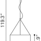 Zuo Jena Ceiling Lamp Chrome