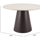 Zuo Jorf Dining Table Beige & Bronze