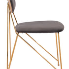 Zuo Georges Dining Chair (Set of 2) Gray & Gold
