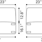 Zuo Luanda Corner Chair Gray