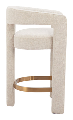 Zuo Saiko Counter Stool Beige