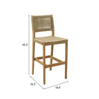 Zuo Corde Barstool Beige