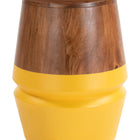 Zuo Tornos Side Table Walnut & Yellow