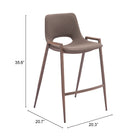 Zuo Desi Counter Stool (Set of 2) Brown & Walnut